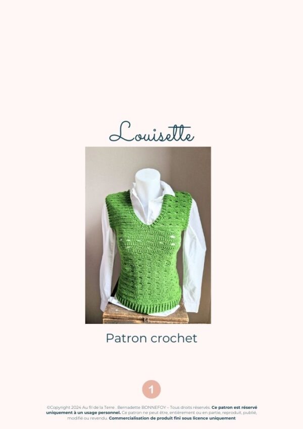 Patron pull sans manche Louisette